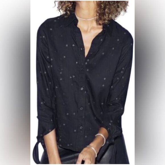 Rails Robyn star Embroidered Button Down Top. Medium - Picture 8 of 8